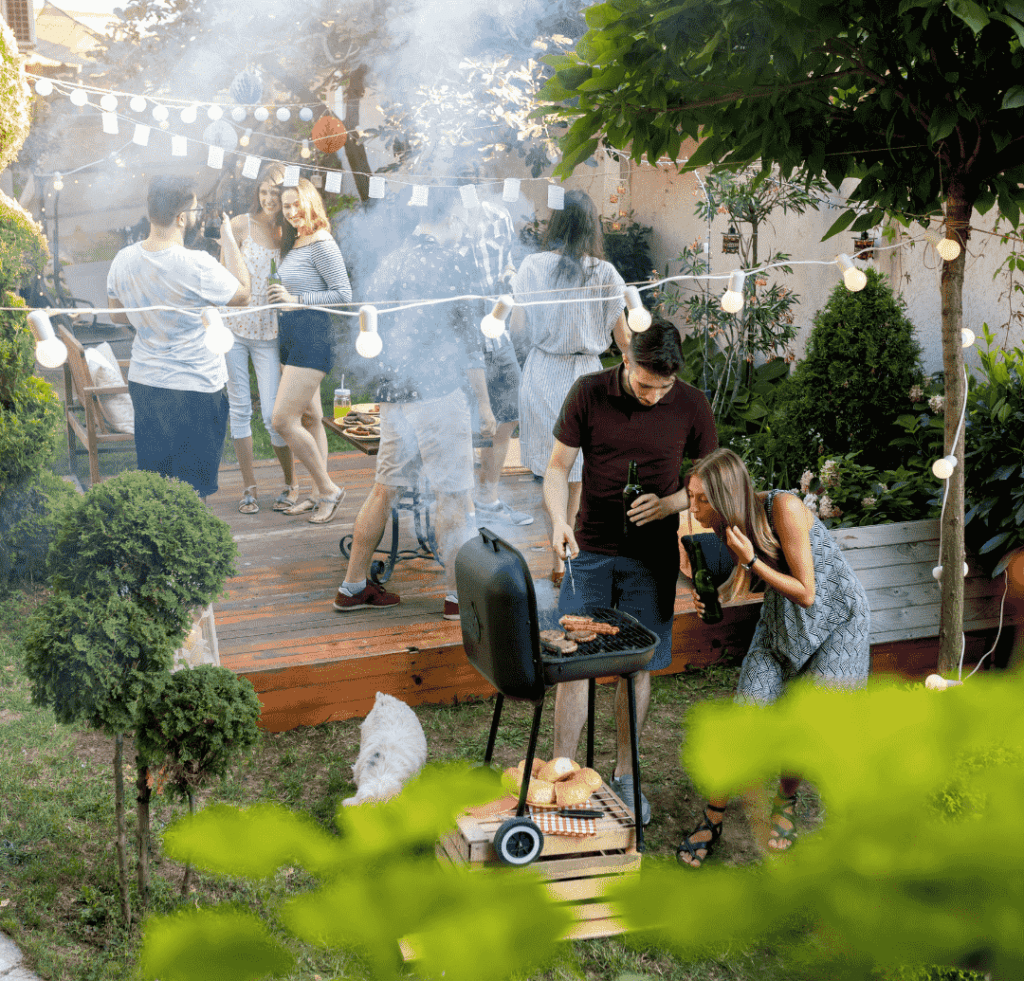 Barbacoa en el jardin